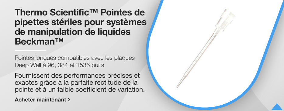 Thermo Scientific™ Pointes de pipettes stériles pour systèmes de manipulation de liquides Beckman™